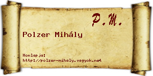 Polzer Mihály névjegykártya